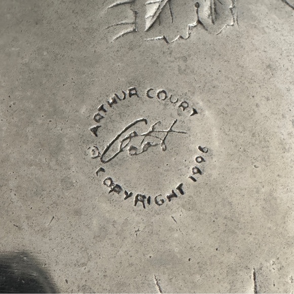 Arthur Court Silver Metal Lattice Grape Leaf Serving Decorative Bowl - Picture 4 of 13